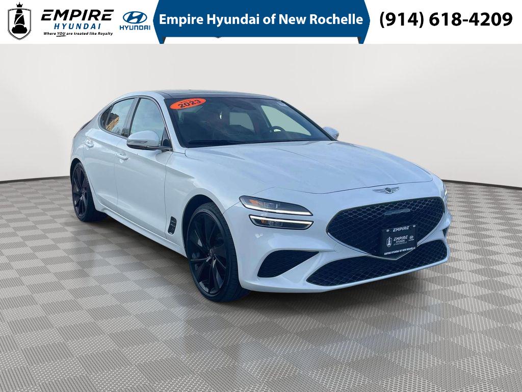 Uyuni White 2023 Genesis G70 2.0T AWD Sedan All-Wheel Drive Automatic