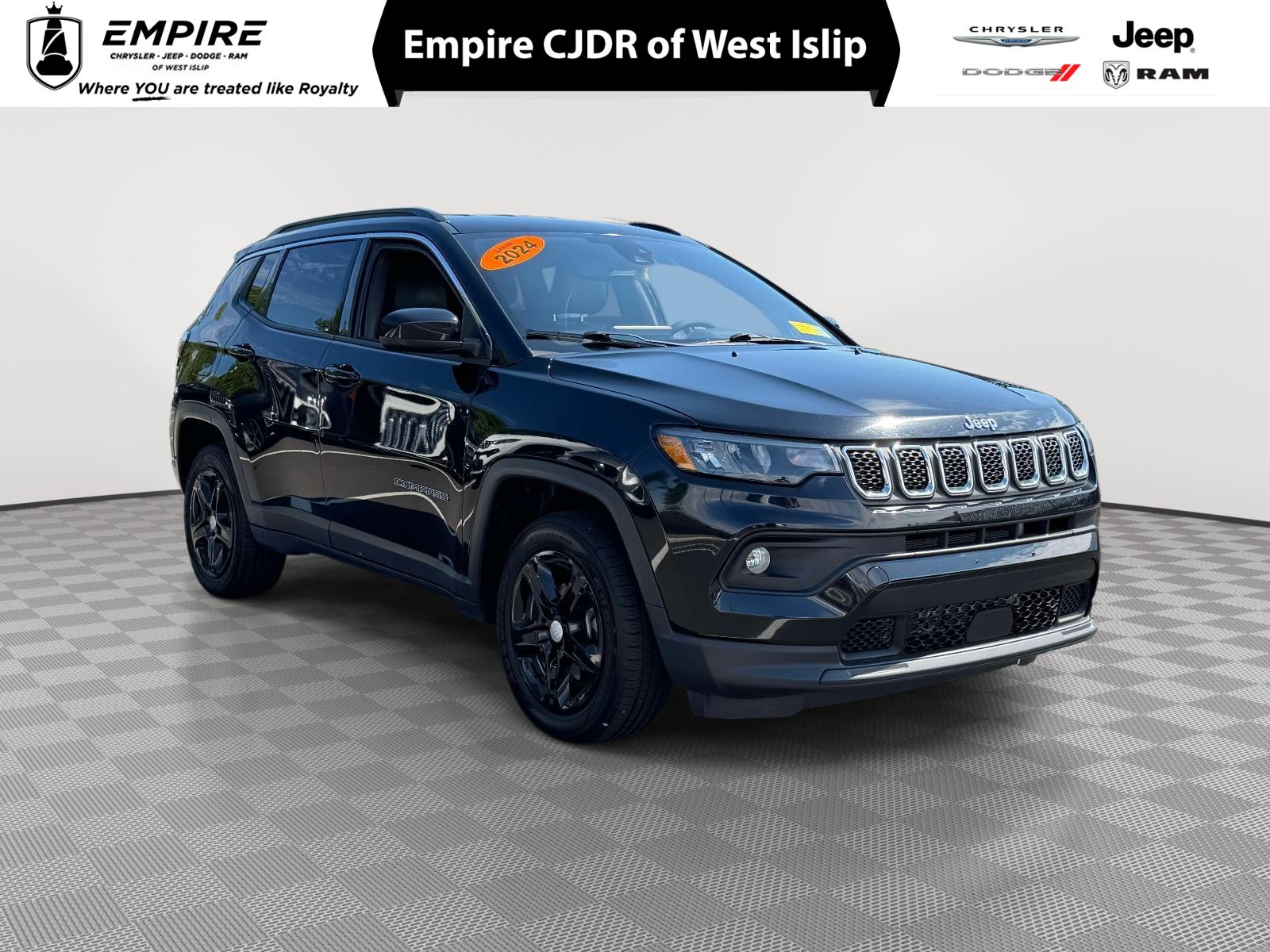 Diamond Black Crystal Pearlcoat 2024 Jeep Compass SUV / Crossover Four-Wheel Drive 8-Speed Automatic